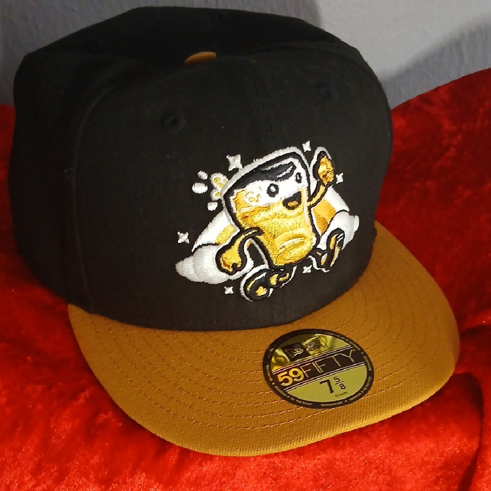 Kids Black and Gold Cap with Cartoon Design